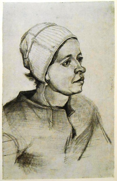 Boerin met gladde, witte muts door Vincent van Gogh